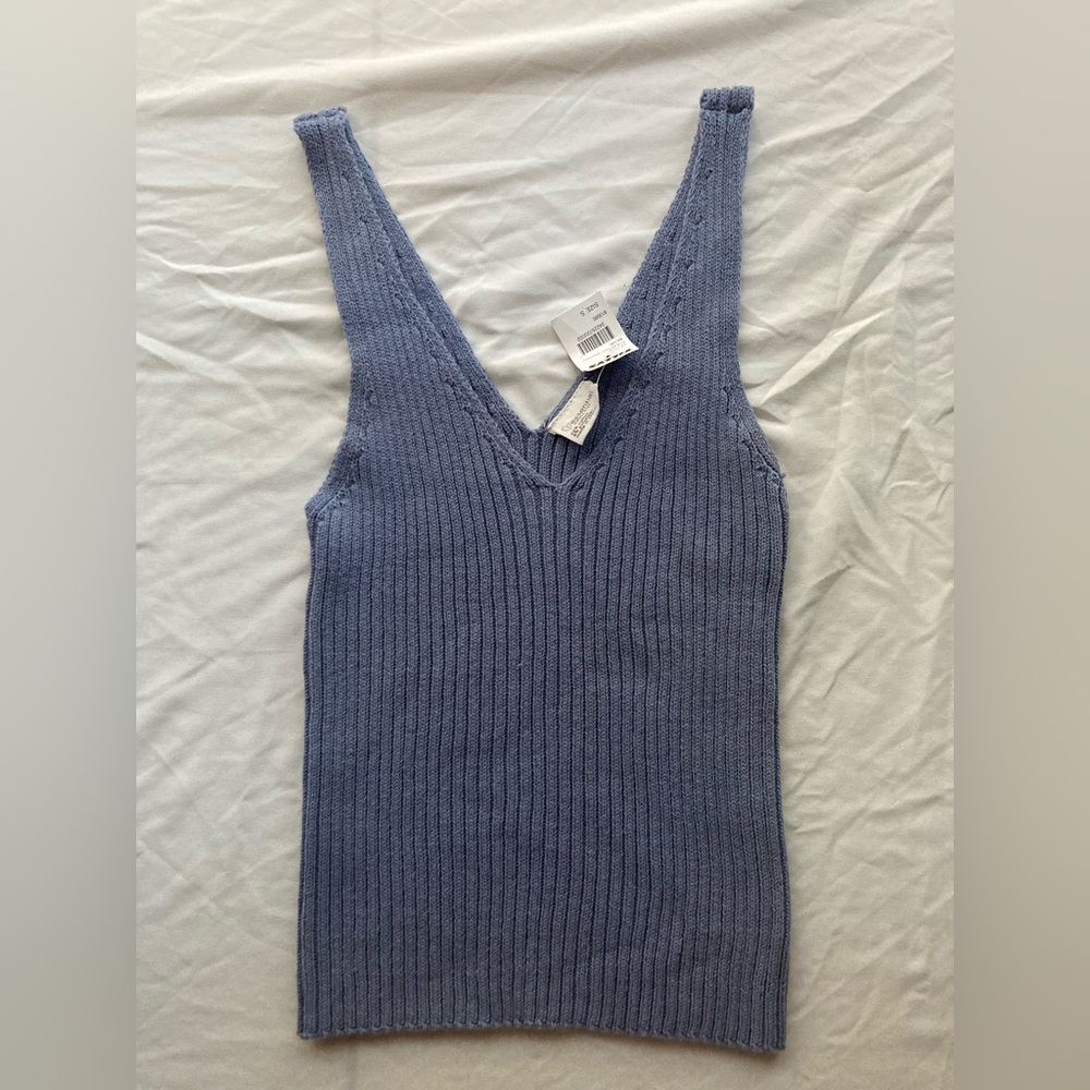 NWT full tilt stretchy blue sweater tank size small